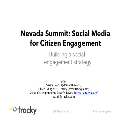 Social Media Citizen Engagement: Developing Strategy and Tactics