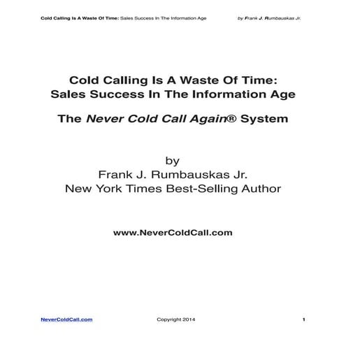 Never Cold Call Again