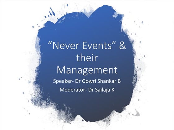 Sentinel Events | PPTX