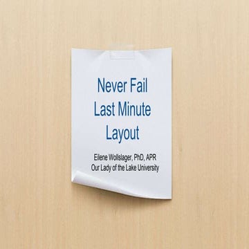 Never fail last minute layout