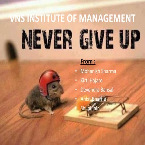Never give up