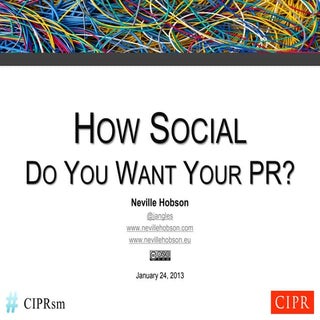 How Social Do You Want Your PR?
