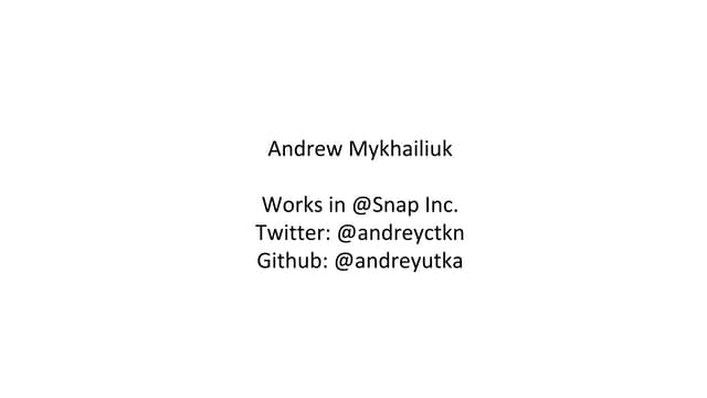 Andrew Mykhaliuk - Sorry, I need to make a build for frontend