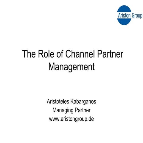 Channel Partner Management