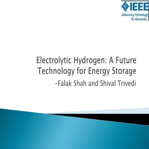 hydrolysis for energy storage