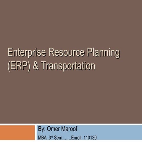 ERP( enterprise resource planning)