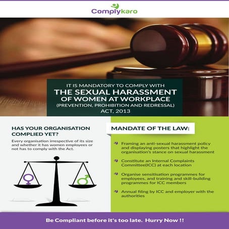 Sexual Harassment Of Women At Workplace | PDF