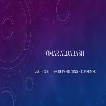 various studies of prediction E-consumer 
