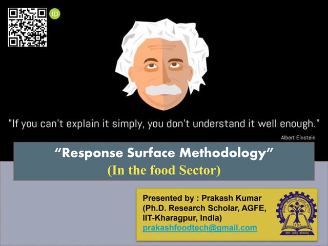 Response Surface Methodology: In the Food Sector