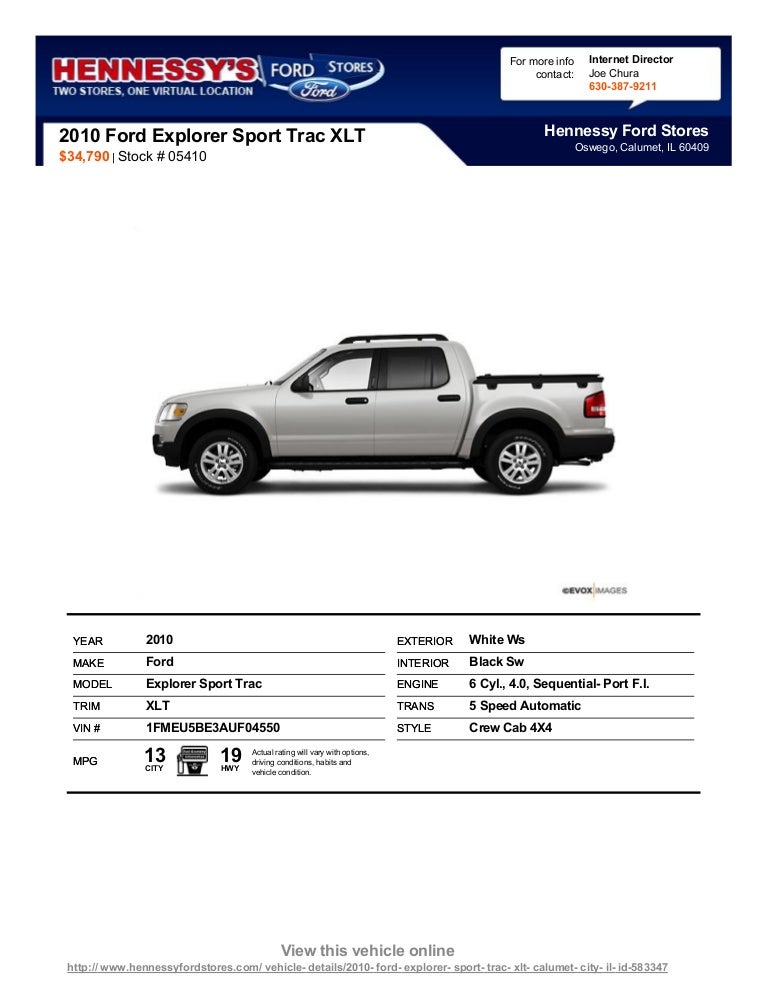 New 10 Ford Explorer Sport Trac Xlt New 10 Ford Explorer Sport Trac Xlt