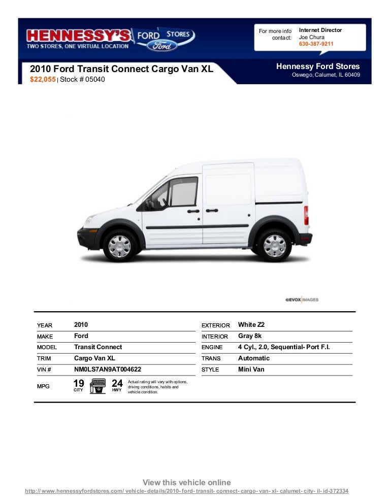 transit connect cargo van