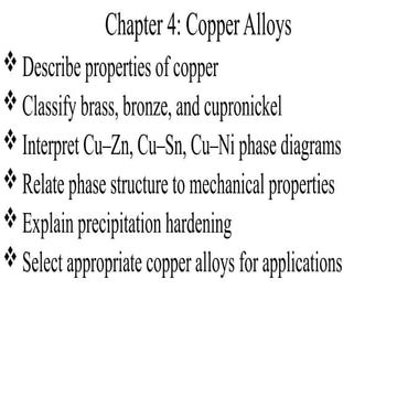 Classification of copper and copper alloys | PPTX