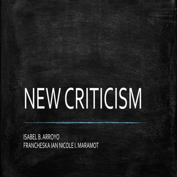 New criticism