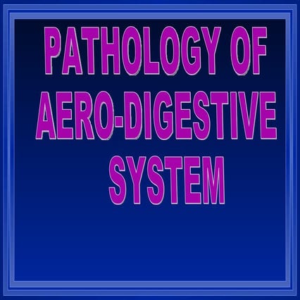PATHOLOGY OF UPPER RESPIRARTORY 