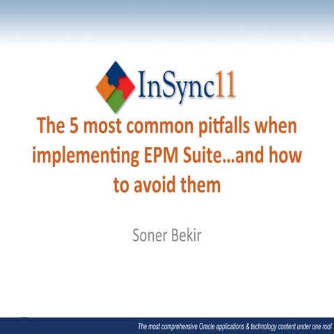 New & Emerging _ Soner Bekir _ The 5 most common pitfalls when implementing E...