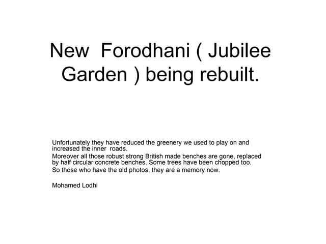 New  Forodhani ( Jubilee Garden ) Being Rebuilt