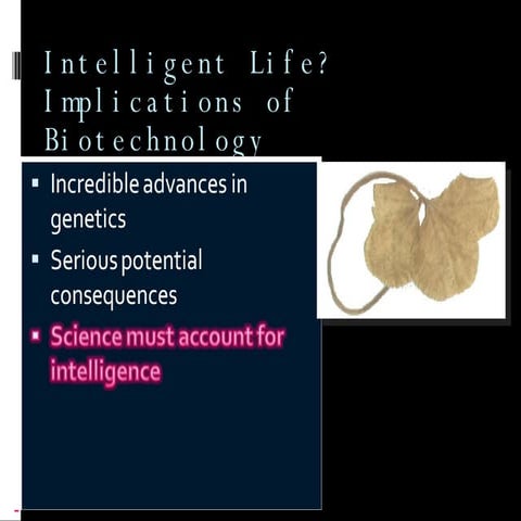 New Intelligent Life
