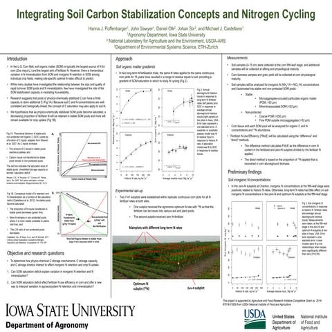 Integrating Soil Carbon Stabilization Concepts and Nitrogen Cycling