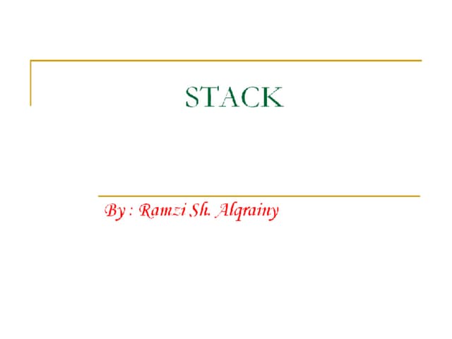 STACK | PPT
