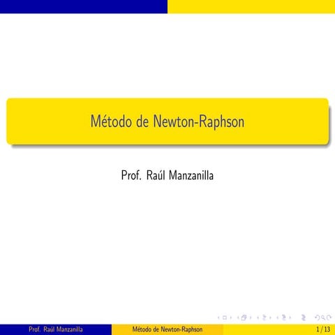 Método de newton raphson | PPTX