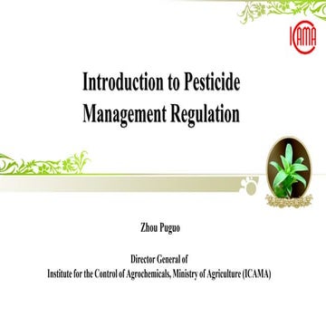 Presentation on pesticides registration & regulation in pakistan | PDF