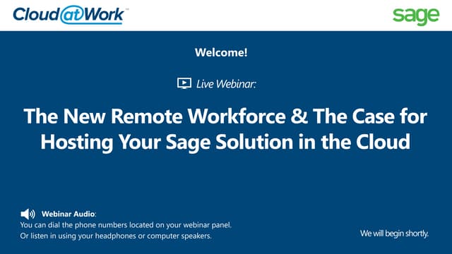 The New Remote Workforce & The Case for Hosting Your Sage Solution in the Cloud