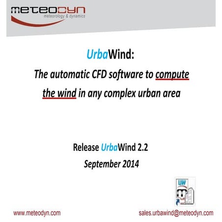 New wind computation urban areas: UrbaWind 2.2 release