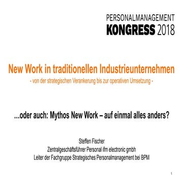New Work in traditionellen Industrieunternehmen