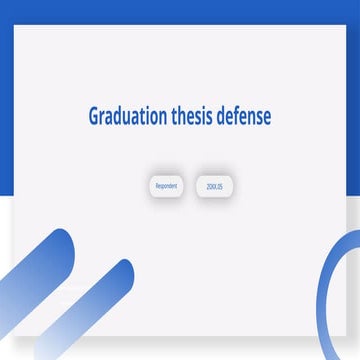 Comprehensive Graduation Thesis Defense Presentation Covering Research ...