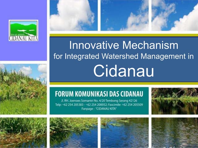 Innovative mechanisms in integrated watershed management in Cidanau, Indonesia
