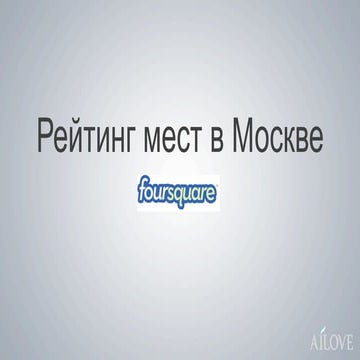 Top 15 places on 4square by Ailove