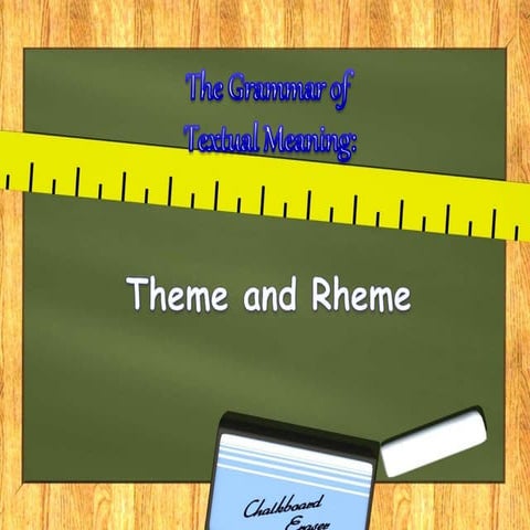 Theme and Rheme