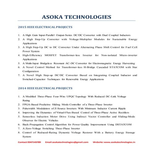 New academic final year projects for btech and mtech