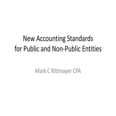 New Accounting Standards Mcr Cpa 2009