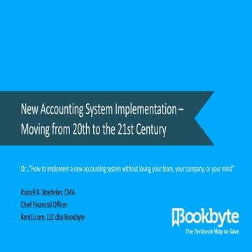 New accounting system implementation – Best Practices | PPT