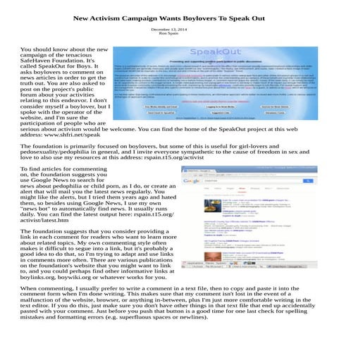 New activism campaign wants boylovers to speak out