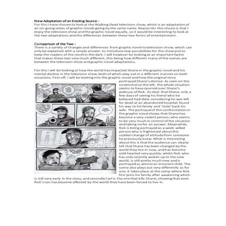 Walking Dead Graphic Novel and TV Show