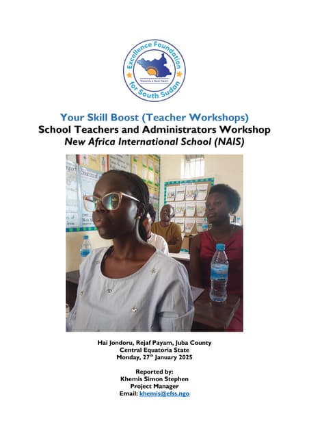 New Africa International School Workshop Report