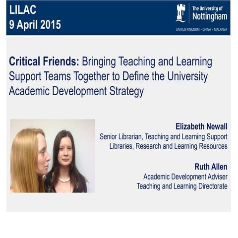 Critical friends: bringing teaching and learning support teams together to de...