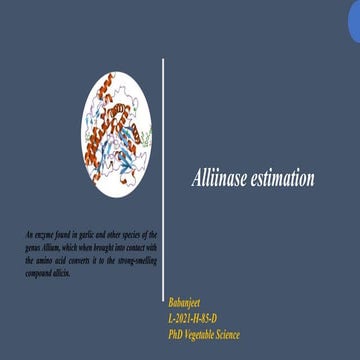 Alliinase importance and estimation method.pptx
