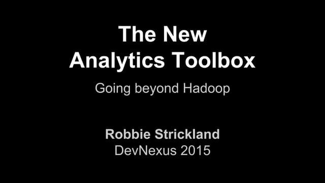 New Analytics Toolbox DevNexus 2015