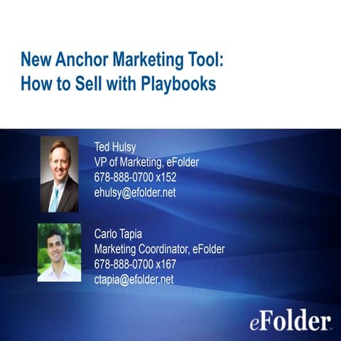 New Anchor Marketing Tool: How to Sell with Playbooks