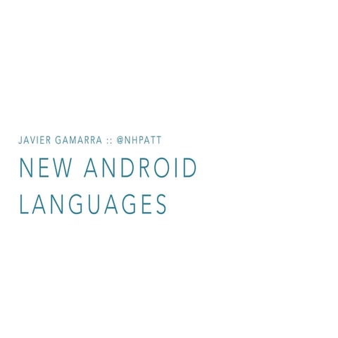 New Android Languages