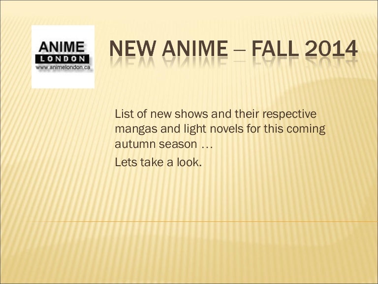 Anime Season Fall 2014