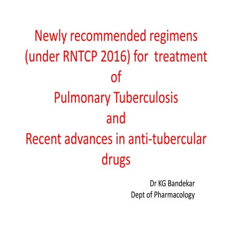 New anti tb drugs and new targets | PPTX