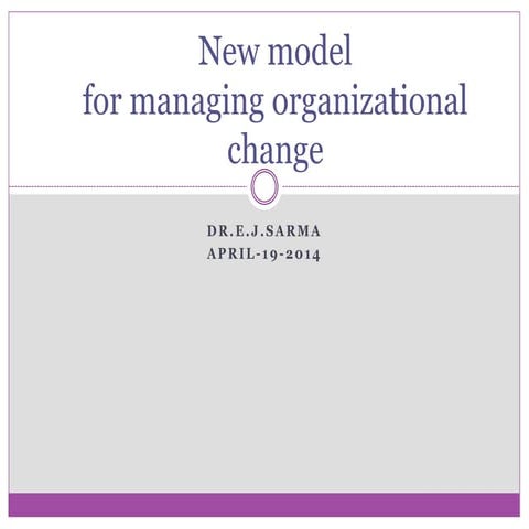 New model for implementing effectively the  change management
