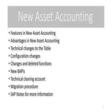 New Asset Accounting in S4 HANA