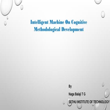 Intelligent Machine On Cognitive Methodological Development