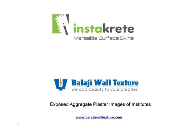Grit Wash Plaster at School Building in Bangalore. www.balajiwalltexture.com