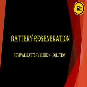 Battery Regeneration Revival Battery Clinic++ Solution